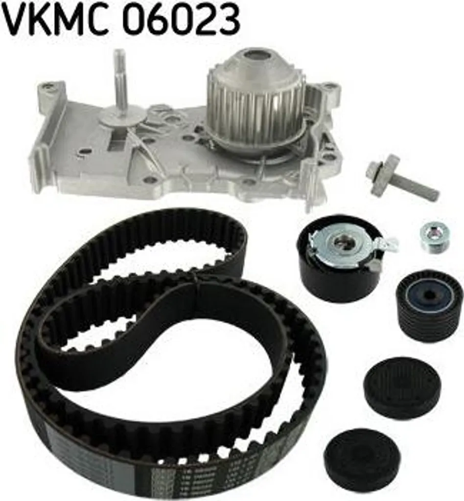 Pompe à eau SKF et kit de courroies dentées robustes - Réf OE 210100753R