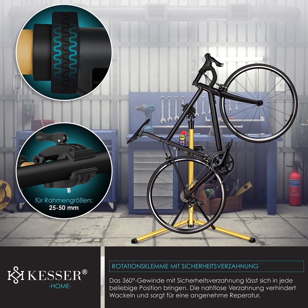 KESSER® Fahrradmontageständer Profi Reparaturständer Produktbild 12