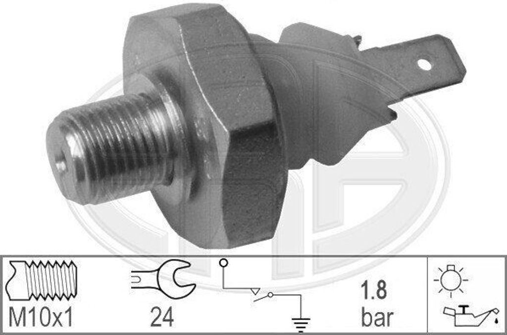 ERA 330337 Öldruckschalter Öldrucksensor für VW Transporter IV Bus (70B, 70C, 7DB, 7DK, 70J, 70K, 7DC, 7DJ) Golf VI Variant (AJ5) GOLF III (1H1)