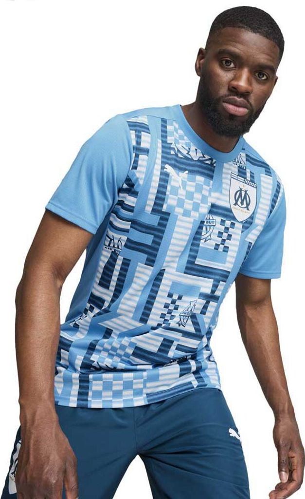 Puma Olympique Marseille 24/25 Vor Dem Spiel Kurzarm-t-shirt Blau S Blau S