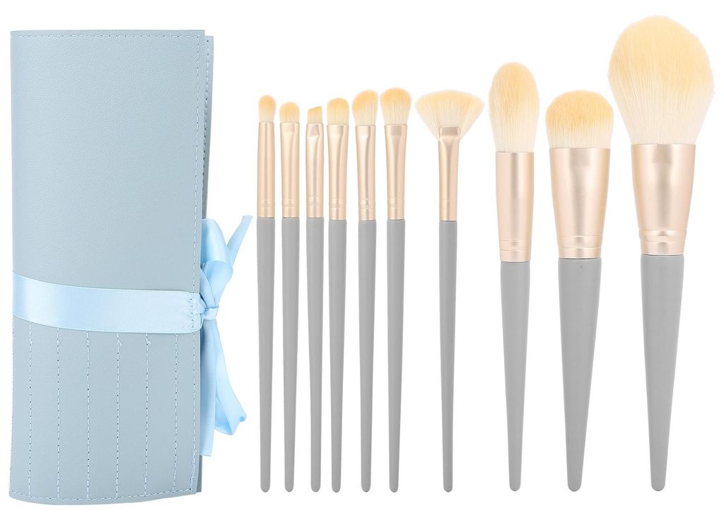10-teiliges Set loser Puder- und Rougepinsel, tragbar, weiche Borsten, Kosmetikpinsel, Make-up-Werkzeug
