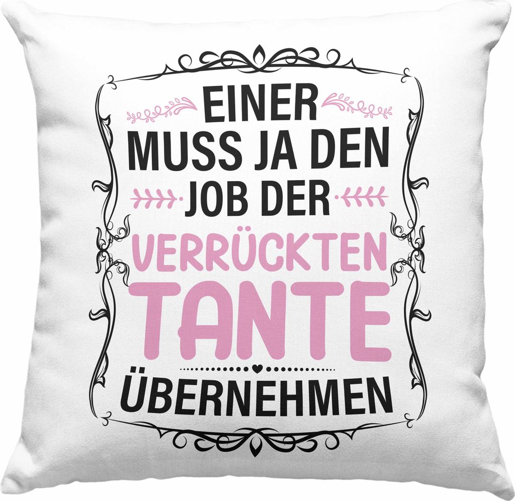 Trendation - Verrückte Tante Geschenk Deko-Kissen mit Produktbild 