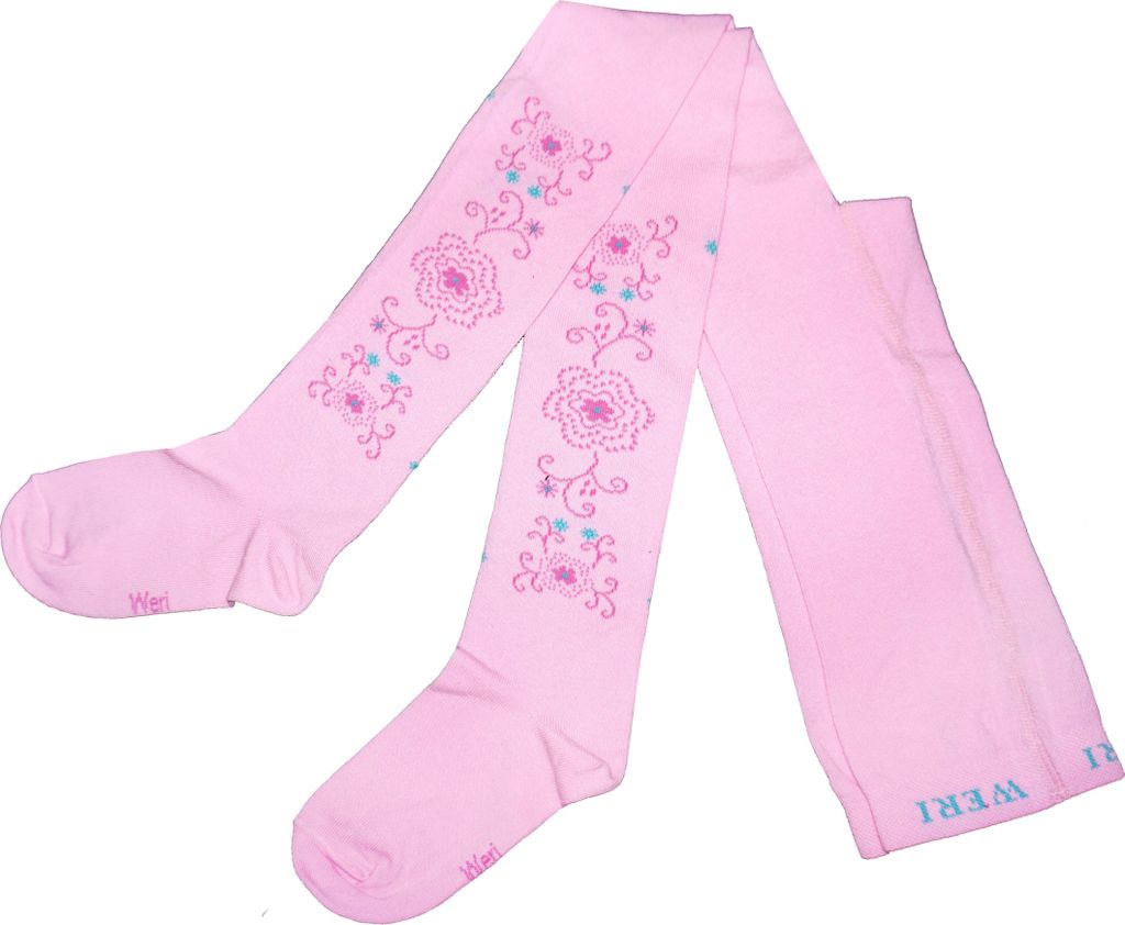 Kinderstrumpfhosen für Mädchen aus Baumwolle Frühling Rosa Produktbild 