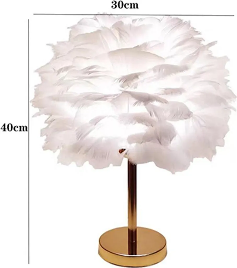 Lampe de Bureau Plume LED Idéale pour Veilleuse de Chambre à Coucher