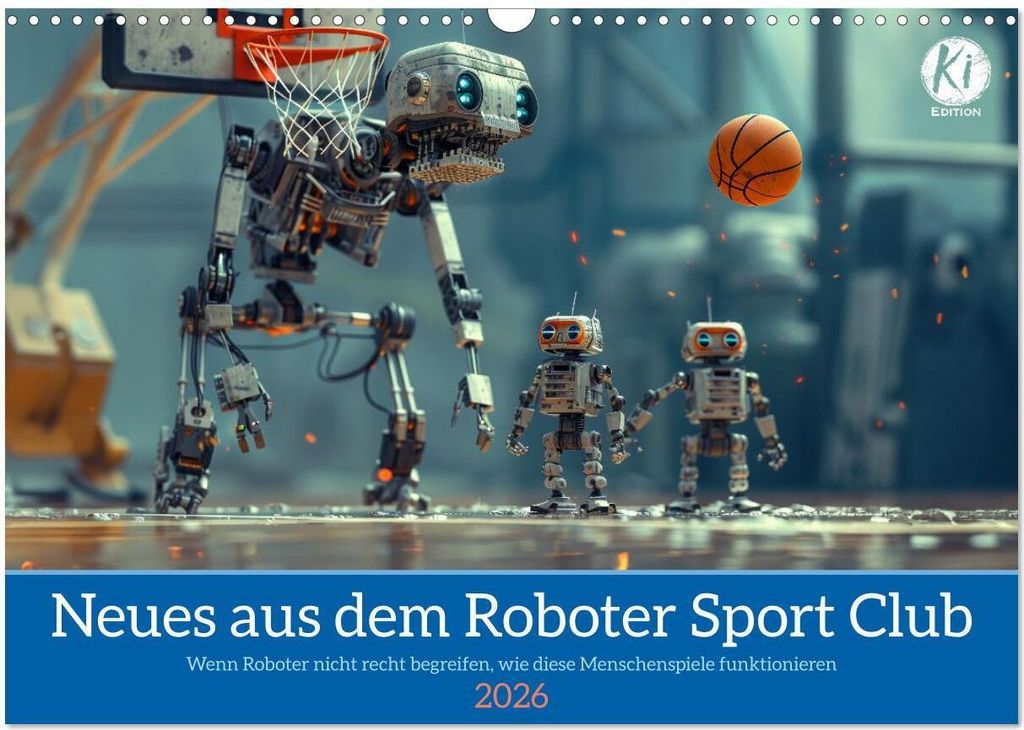 Neues aus dem Roboter Sport Club (Wandkalender 2026 DIN A3 quer), CALVENDO Monatskalender