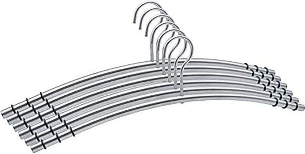 Momex - 6 Metall Premium Kleiderbügel aus Edelstahl, Produktbild 