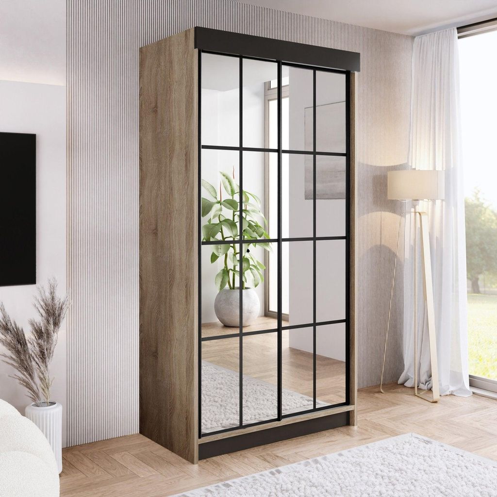 ARI Kleiderschrank 100cm, 3 Farben. Variante: Weiß, Größe 100x200x62