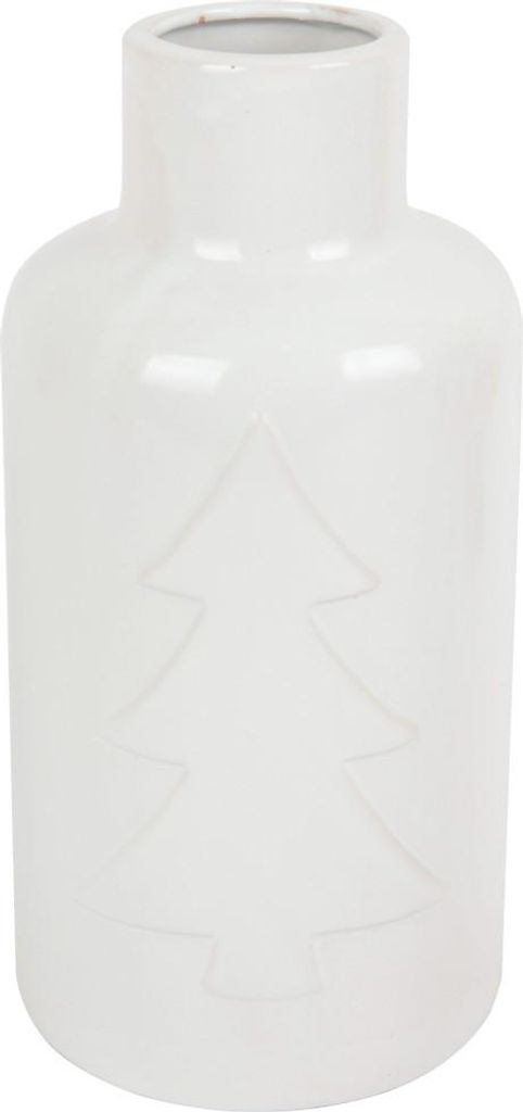 TrendLine Keramikvase 11,5 x 11,5 x 23 cm weiß