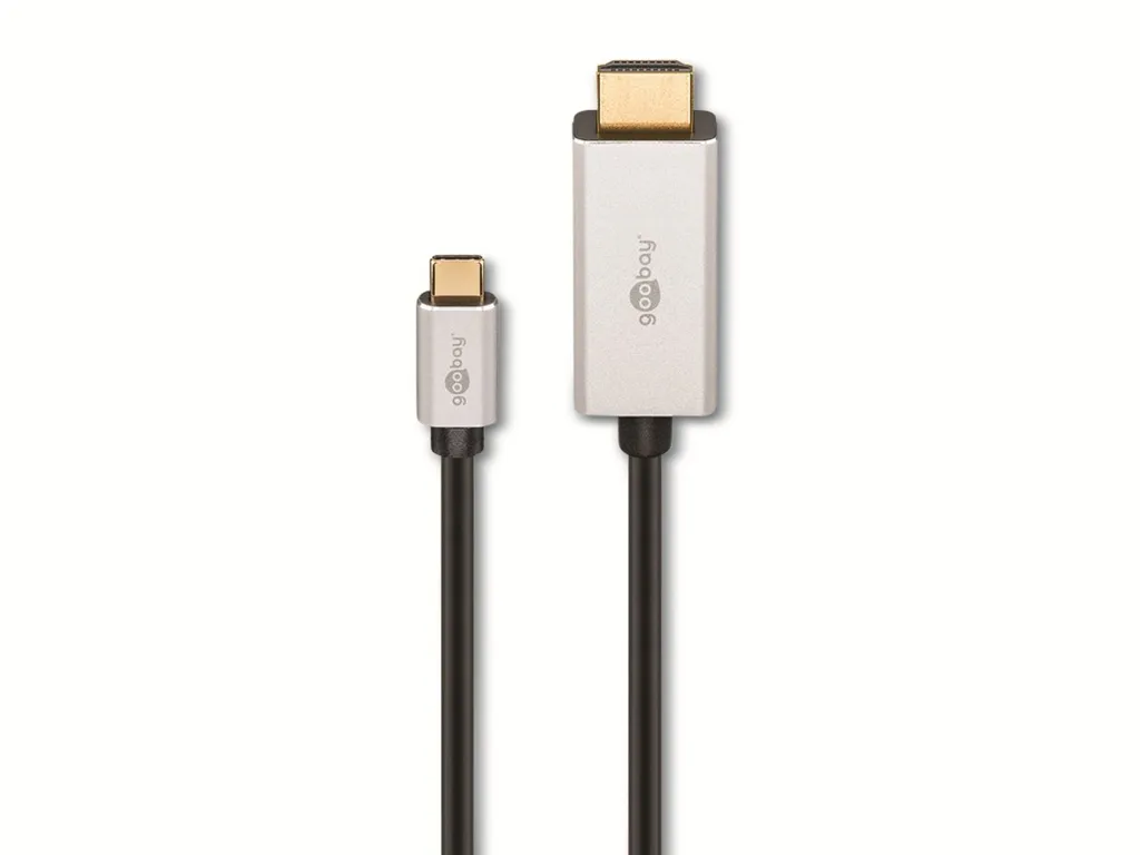 goobay 70278 2 in 1 USB C to USB C and USB A Cable/USB Textile Cable
