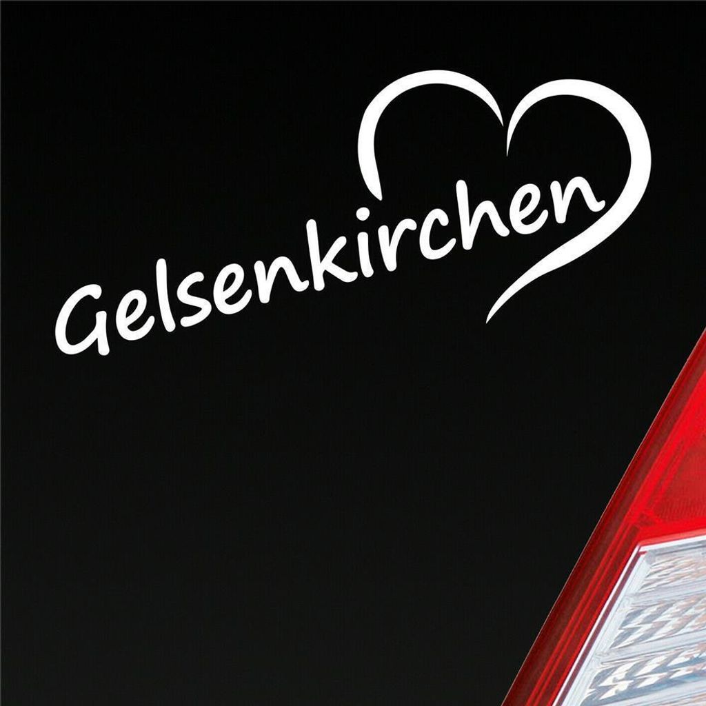 Auto Aufkleber Gelsenkirchen Schalke Herz Stadt City Liebe Produktbild 