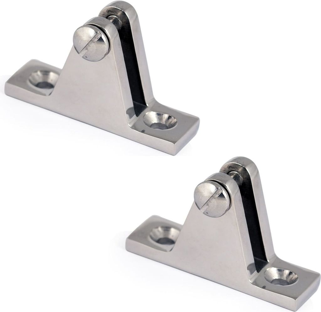 2x Verdeckbeschlag mit Schraubbolzen, für Gestänge von Persenning, Camperverdeck, Sonnensegel Sprayhood