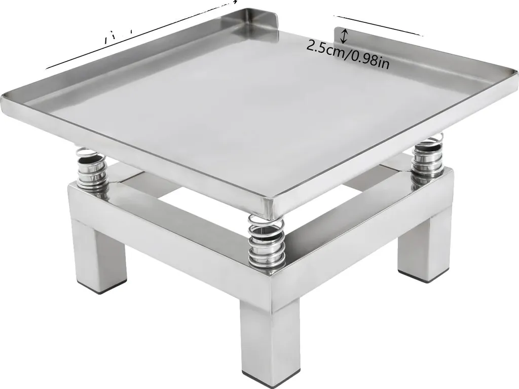 Table de vibration électrique pour moules à béton, châssis inox argenté