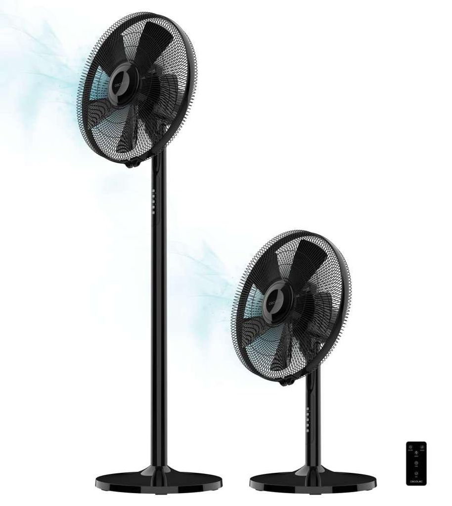 Cecotec Cecotec 05875, Haushaltsventilator mit Flügeln, Schwarz, Boden, Tisch, 60°, Tasten, 7 Stunden