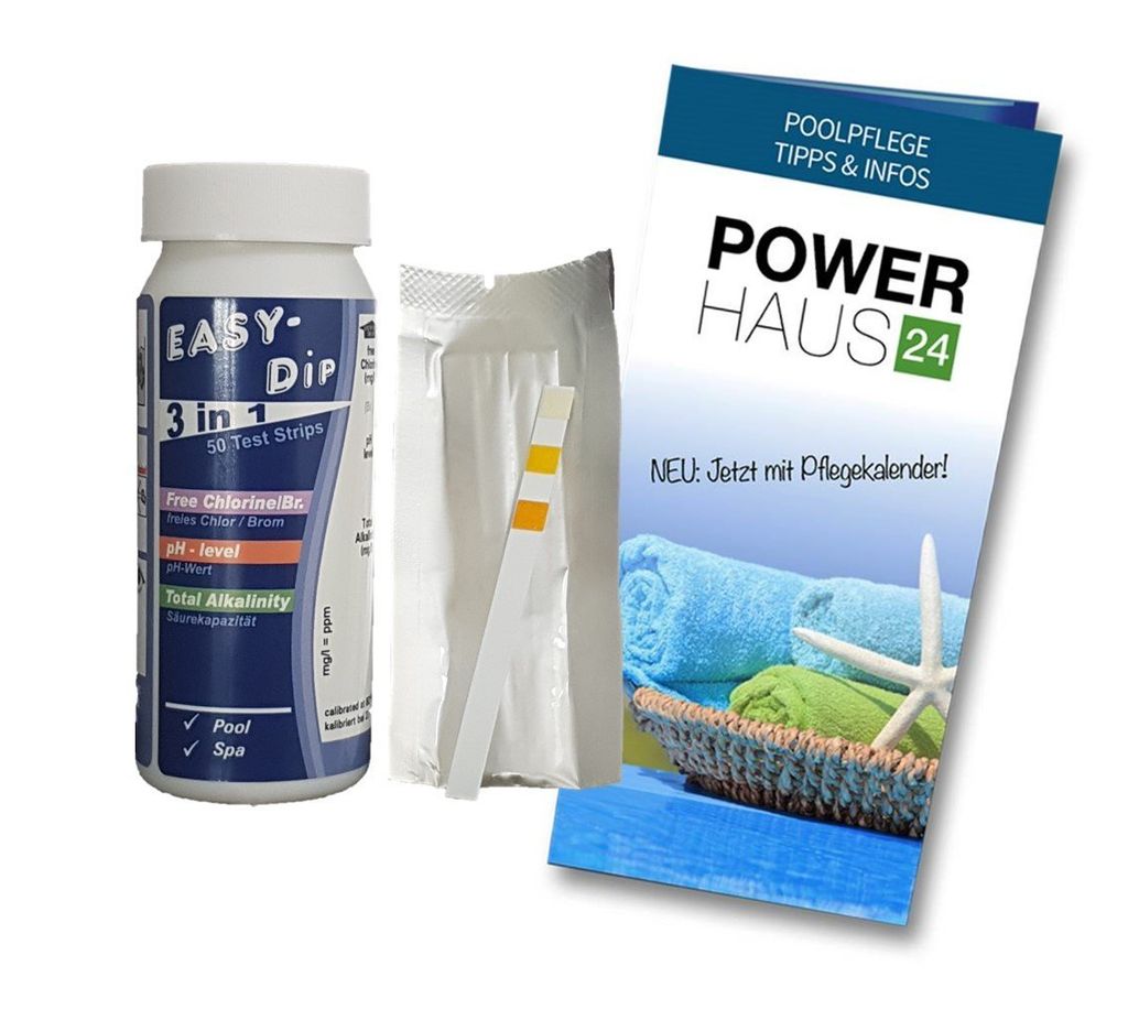 Pool ID - Easy Dip 50 Teststreifen Chlor-Brom/pH/Alk. TSL100