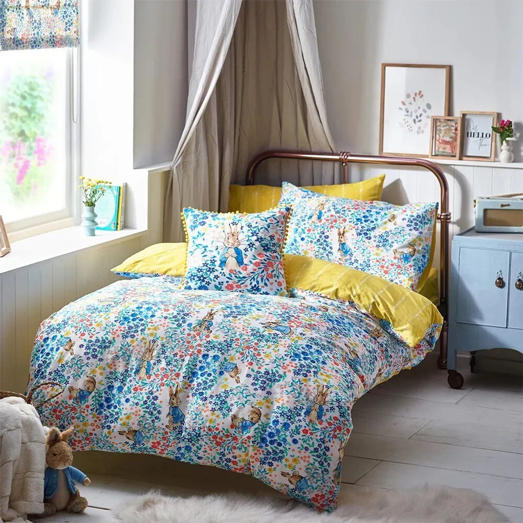 Peter Rabbit Florelli Parure de lit RV2884 en coton pour lit simple