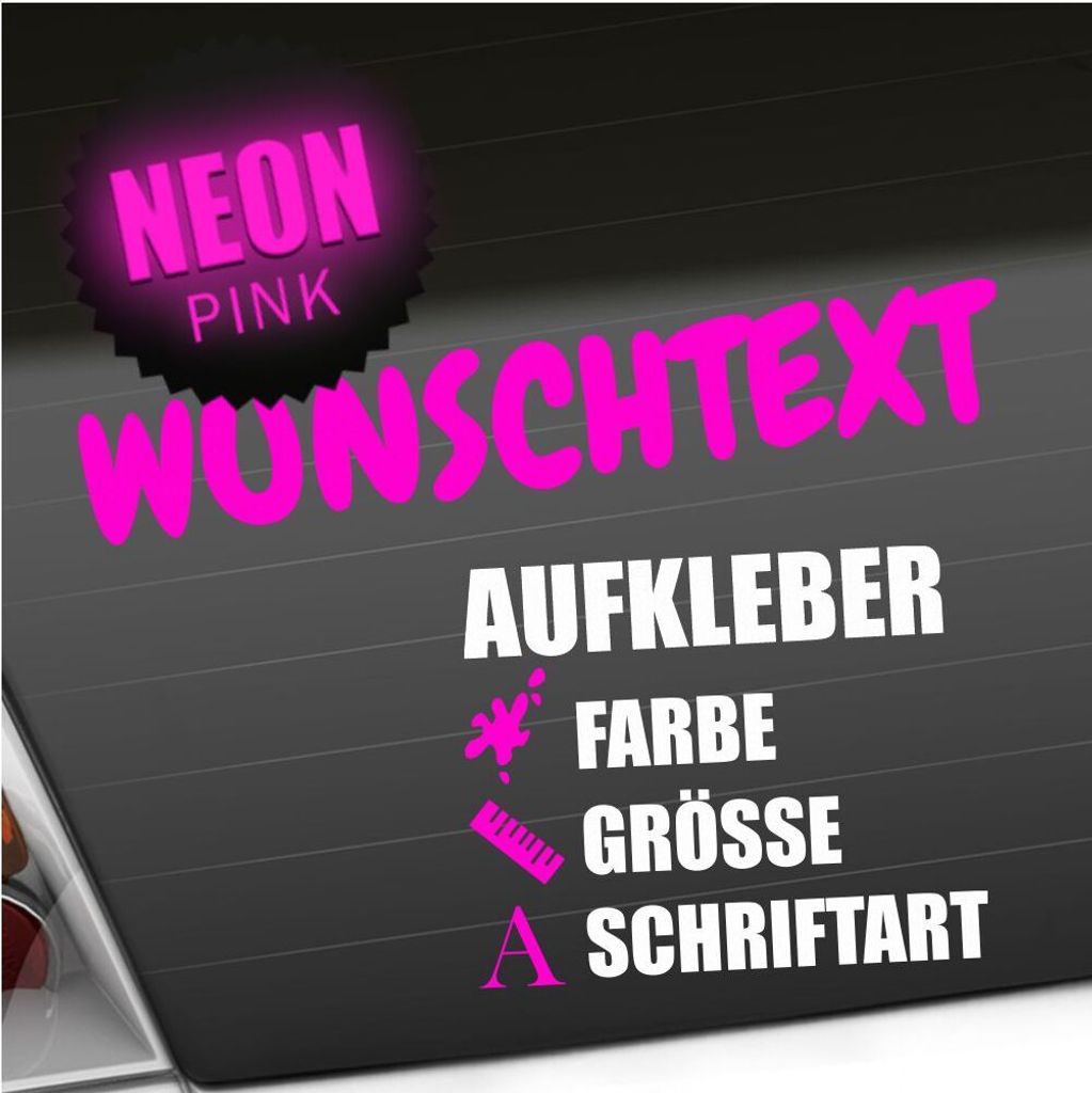 Kiwistar - Autoaufkleber - Wunschtext Aufkleber Buchstaben Zahlen Schriftzug - Namen Spruch selber kleben und gestalten - Aufkleber für Auto Kfz F...