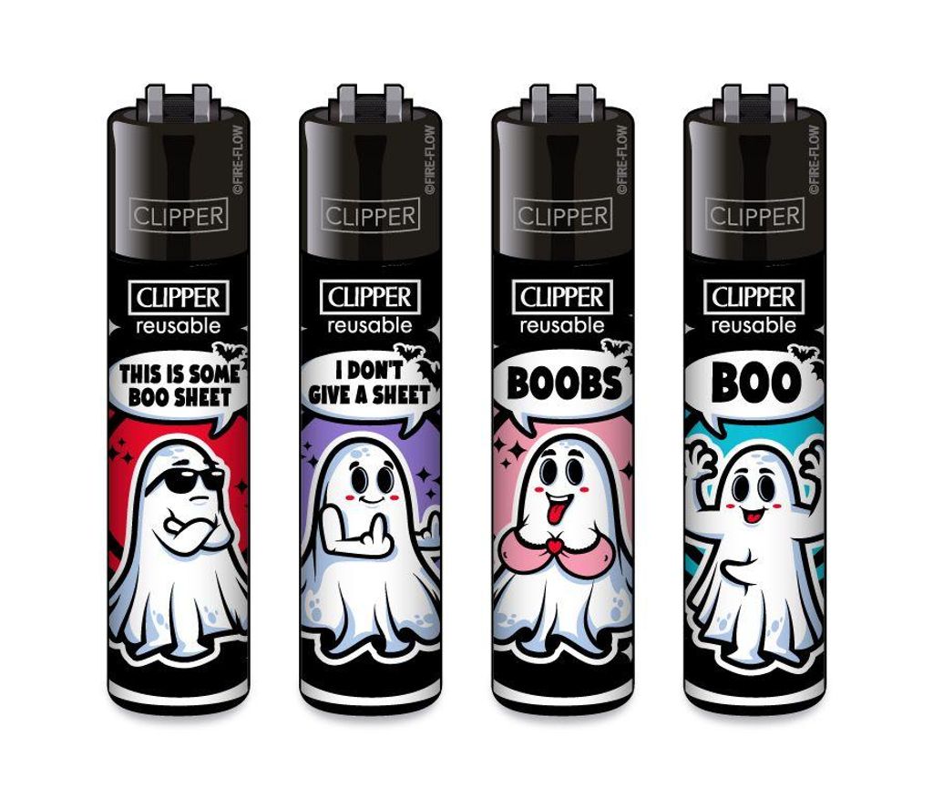 Clipper Feuerzeug 4er Set Ghosts