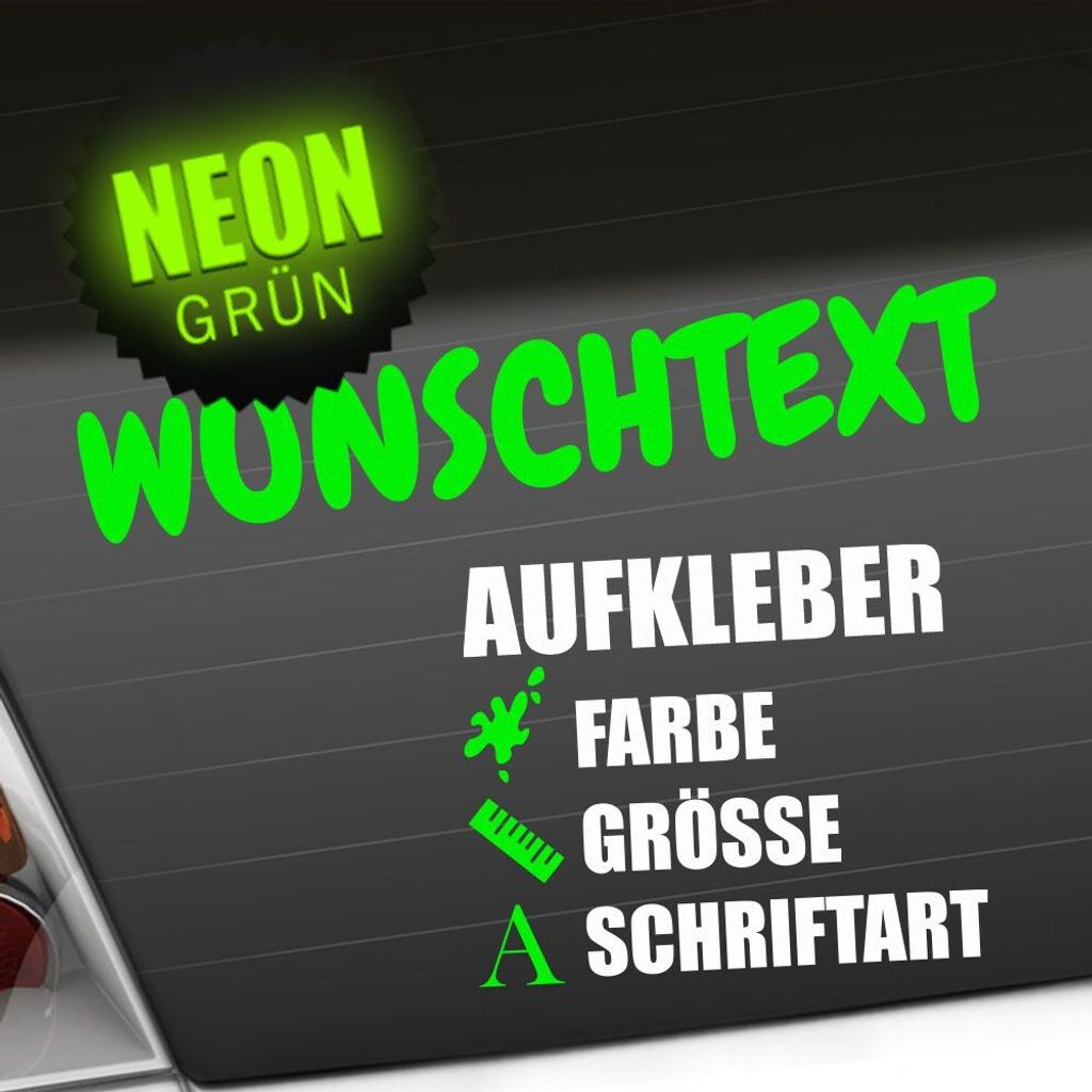 Kiwistar - Autoaufkleber - Wunschtext Aufkleber Buchstaben Zahlen Schriftzug - Namen Spruch selber kleben und gestalten - Aufkleber für Auto Kfz F...
