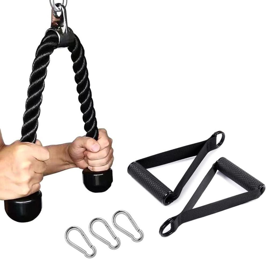 Trizepsseil + Karabiner – hochintensives Armkrafttraining – kraftvoll