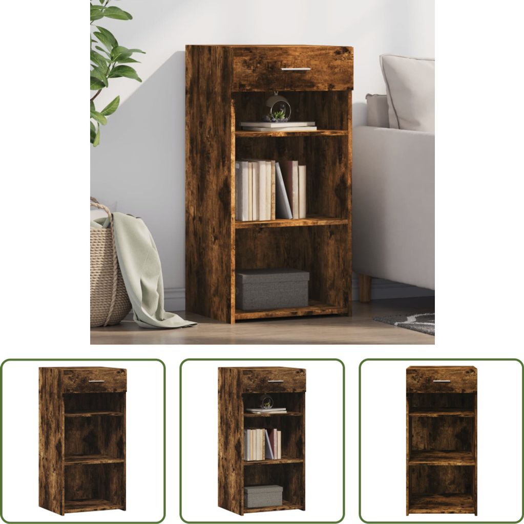 The Living Store Sideboard Räuchereiche 45x42,5x93 cm Holzwerkstoff