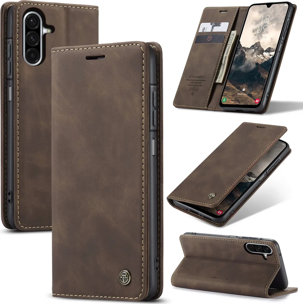 Cover Samsung A26 Bronzo Effetto Cuoio | Protezione Slim con Stand