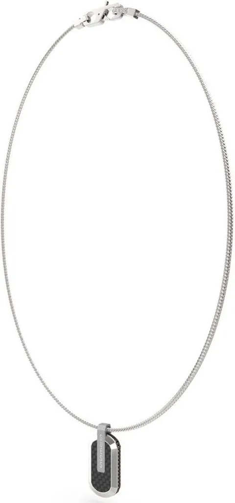 Collier Guess JUMN04038JWSTBKT-U pour Homme en Acier Gris et Noir