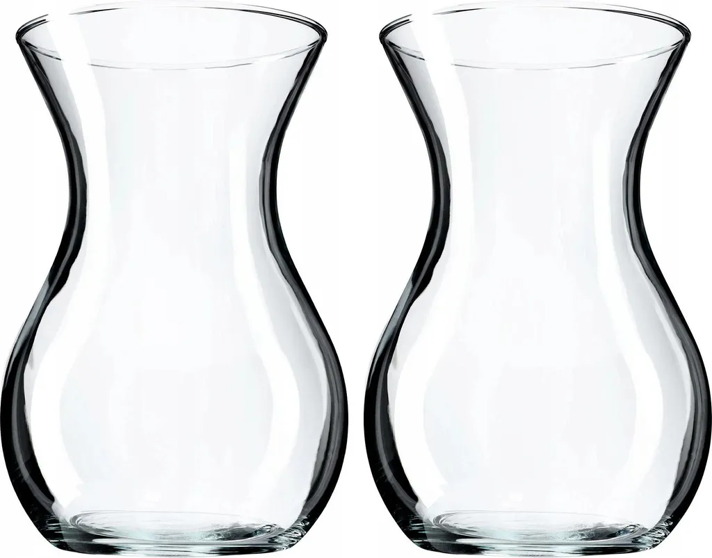 Vases fleurs coupées lot de 2 en verre 18 cm pour centre de table mariage