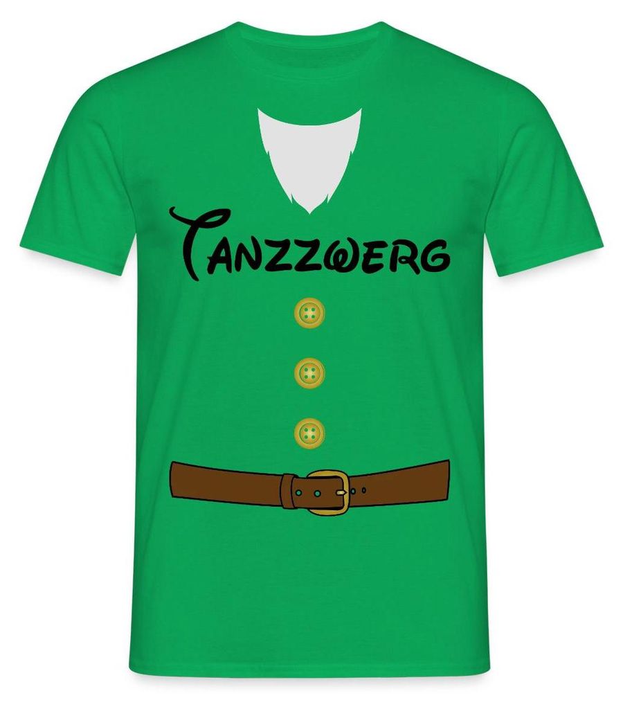 Spreadshirt Tanzzwerg Sieben Zwerge Karneval-Kostüm für Erwachsene Männer T-Shirt, XL, Kelly Green