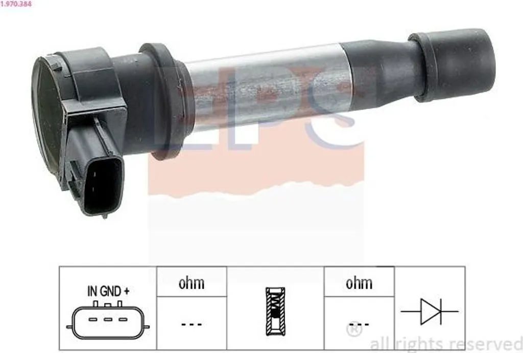 Bobine d'allumage EPS 1.970.384 pour moteur essence haute performance