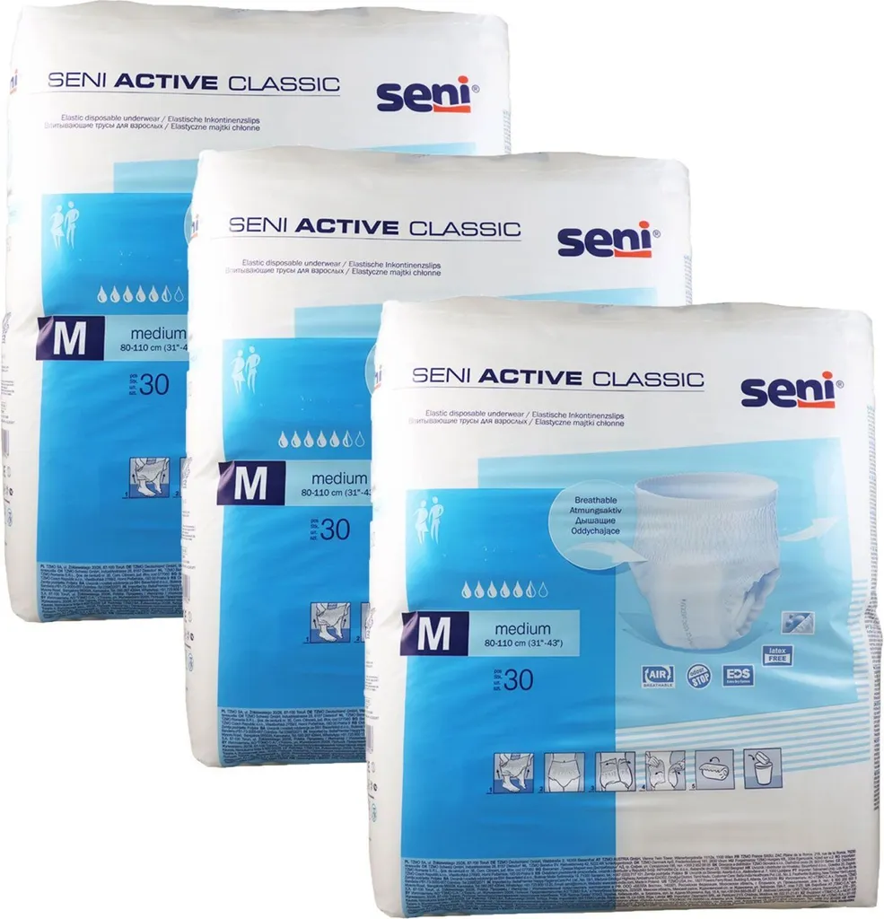 Seni Active Classic Medium Slip d'incontinence 90 pièces protection - 4