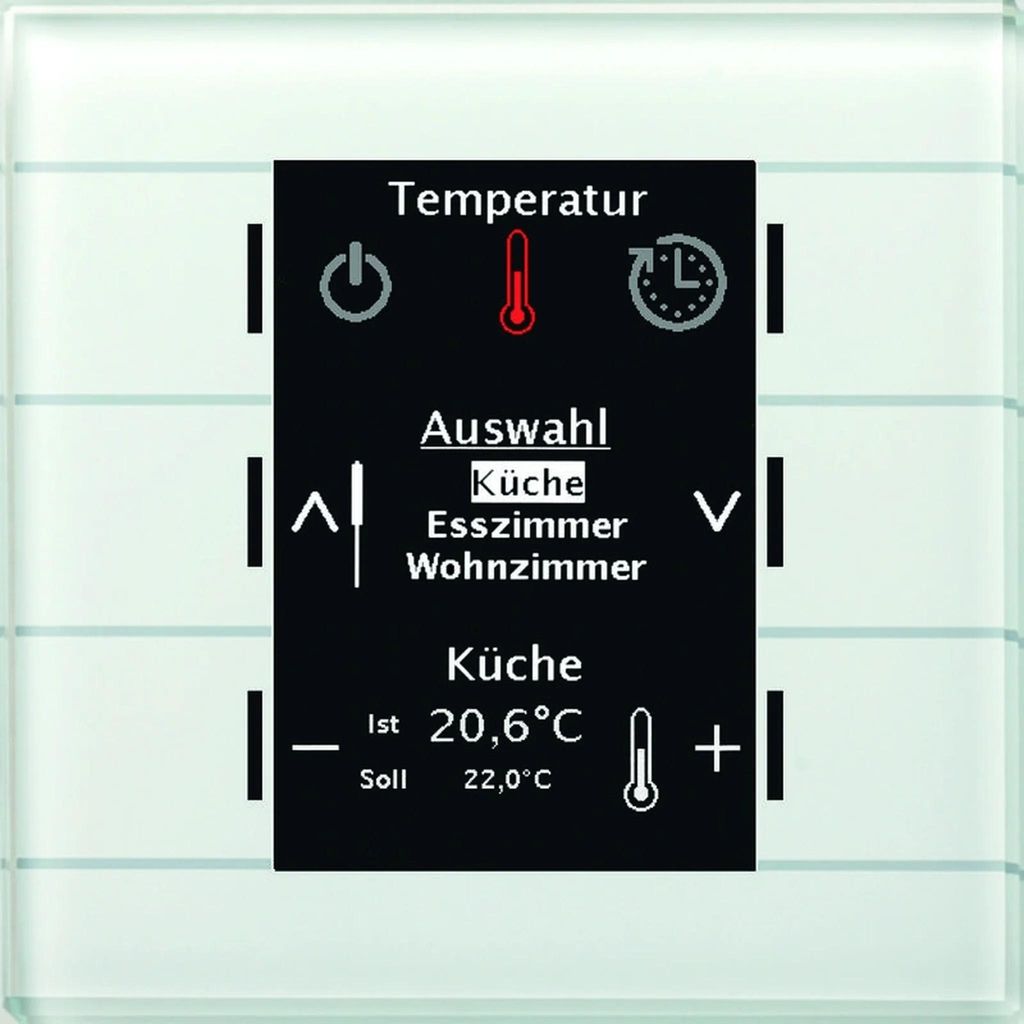 MDT BE-GBZW.01 Glas Bedienzentrale Smart Weiß m.Farbdisplay