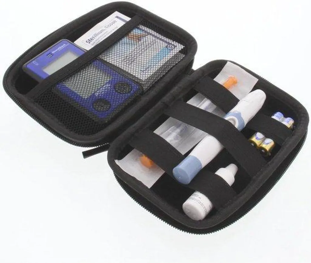 Trousse à insuline organisée noire - Fini le matériel médical en vrac