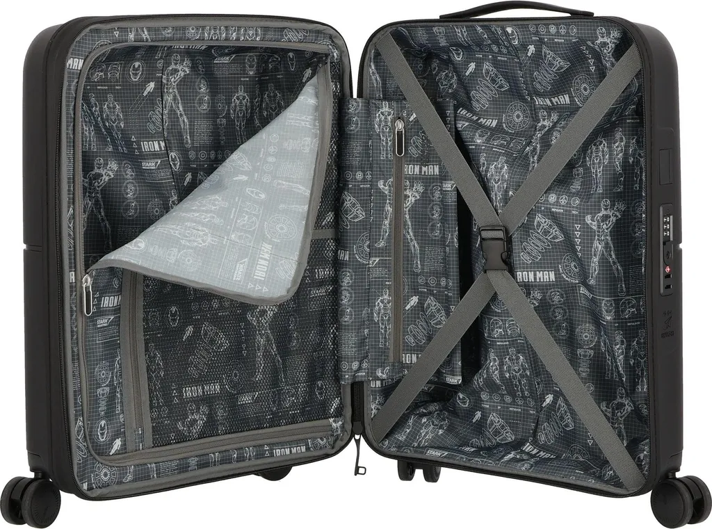 Valise Dashpop Marvel Iron Man 55cm avec Extension et Serrure TSA Noir - 15