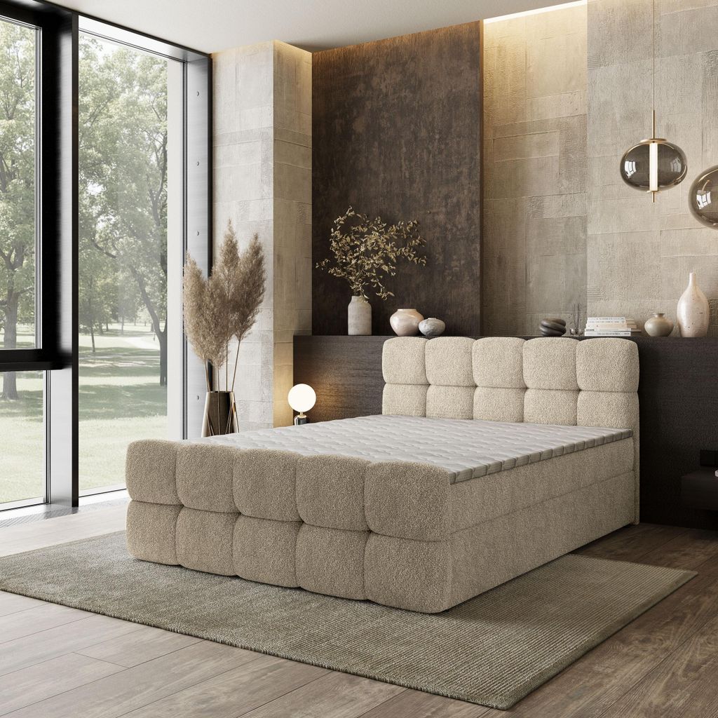 Masseno Boxspringbett BRUME 180x200 cm Komplett-Set mit Produktbild 