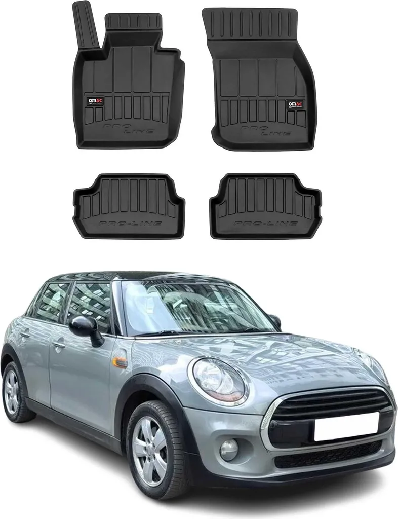 Set Tappetini Premium TPE Nero per Mini Cooper F55 F56 F57 (2014-2024)