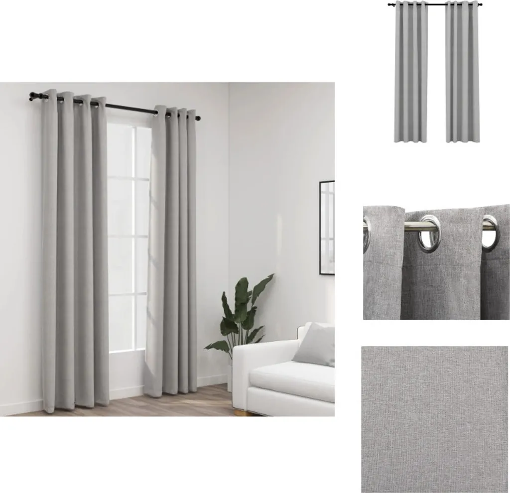 Dormez au noir complet avec ces rideaux occultants gris aspect lin 225cm