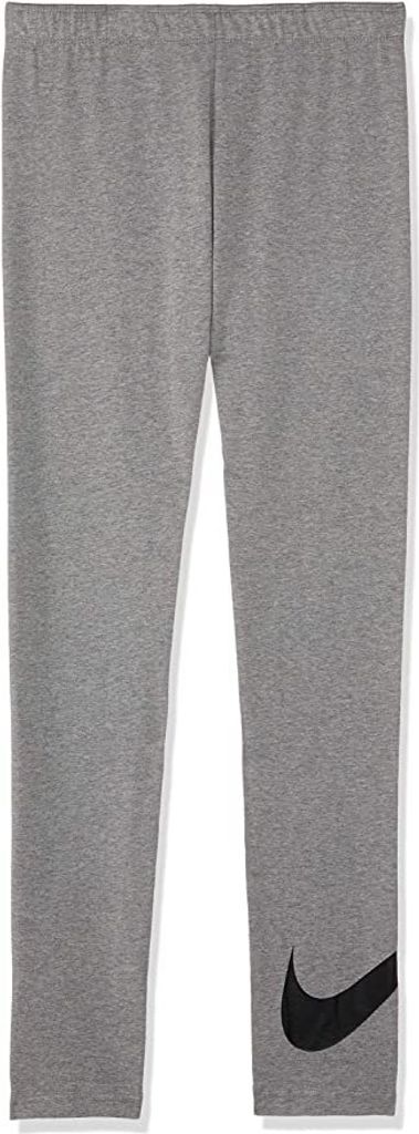 Nike Leggings G Nsw Favorites Swsh Tight - carbon heather/black, Größe: 128-137