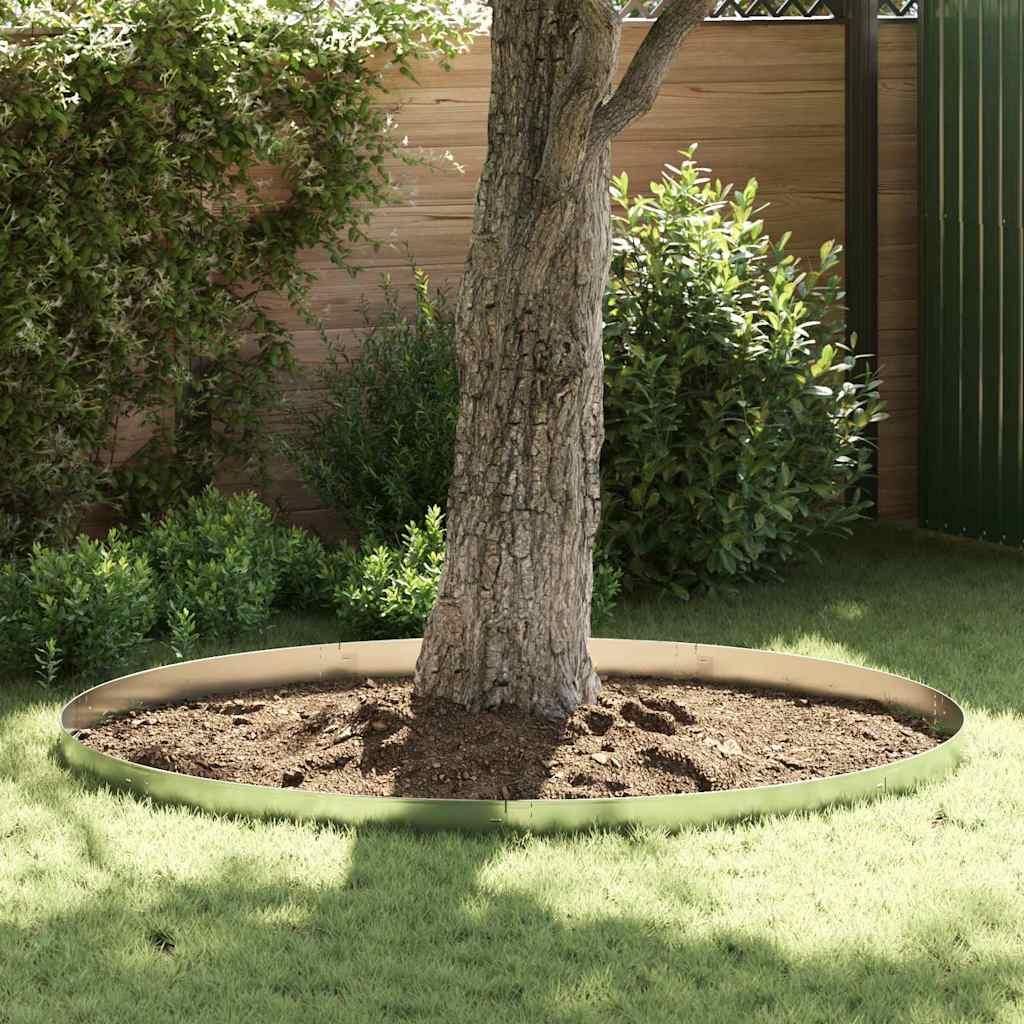 vidaXL Rasenzaun Galvanisierte Farbe 100 x 14 x 0.07 cm