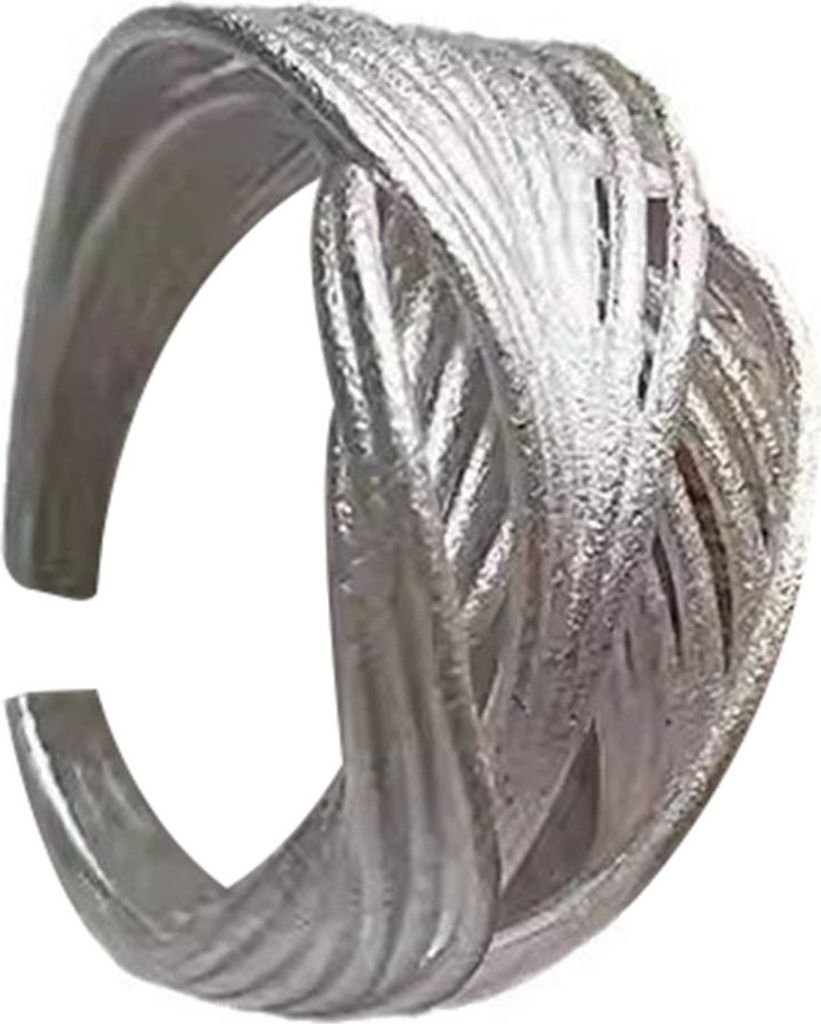 Geometrischer Ring für Damen, ausgehöhlt, linear, matt, einfarbig, Retro-Ring, verstellbarer Öffnungsring, Damenschmuck für Partys und den Alltag
