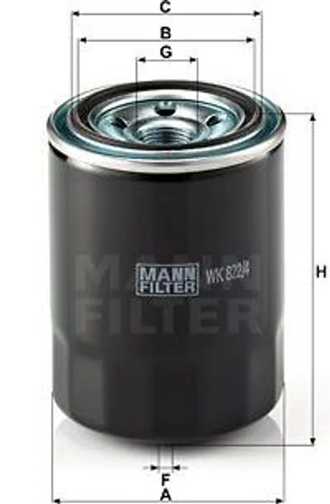 MANN-FILTER WK 822/4 Filtre à carburant OE 0K05423570 pour Retona