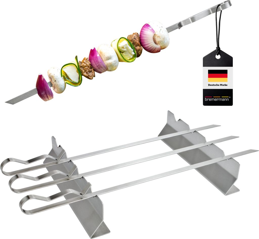 bremermann Grillspieße 4er-Set mit 2 Ablage-Gestellen, Produktbild 