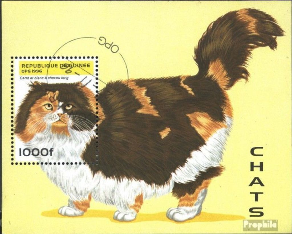Briefmarken Guinea 1996 Mi Block504 (kompl.Ausg.) gestempelt Katzen