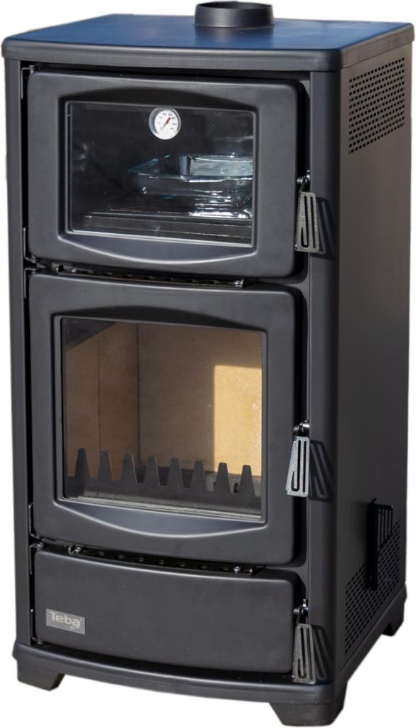 EEK A Kaminofen mit Backfach Teba TS 16 Mehrfachbelegung Holzofen 8 kW Kamin Ofen Holz Holzherd Küchenofen