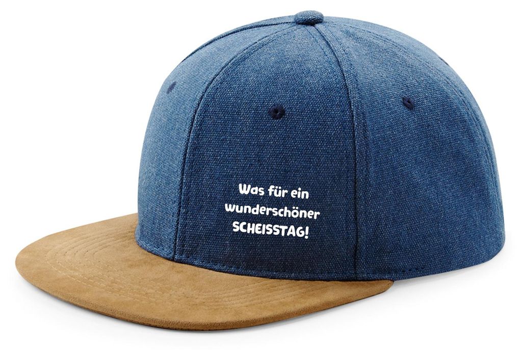 Huuraa Cappy Mütze Was für ein wunderschöner Scheisstag Denim Baumwolle und Polyester Snapback Kappe Geschenkidee