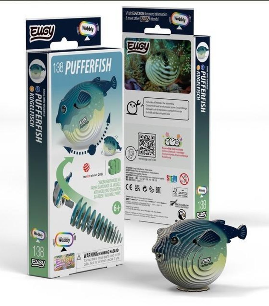 Eugy 3D puzzle Fúzika – farebné kartónové puzzle so Obrázok produktu 