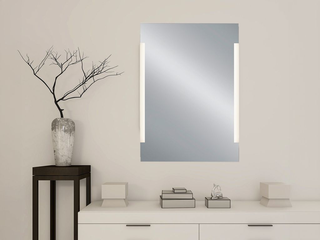 LED Wandspiegel mit Beleuchtung, Garderobenspiegel für den Flur und über Kommode