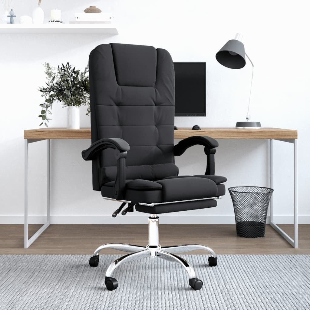 "im Angebot" Bürostuhl mit Massagefunktion Schwarz Kunstleder - Bürostühle CC15867