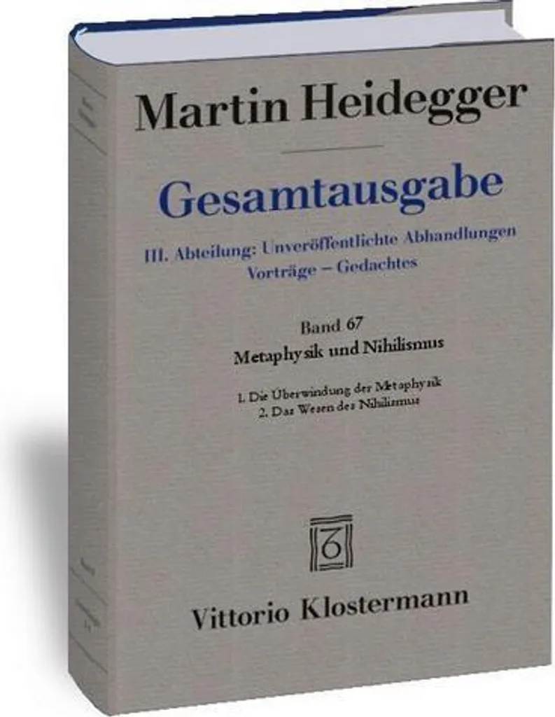Comprendre le Nihilisme chez Heidegger : Tome 67 de la Gesamtausgabe