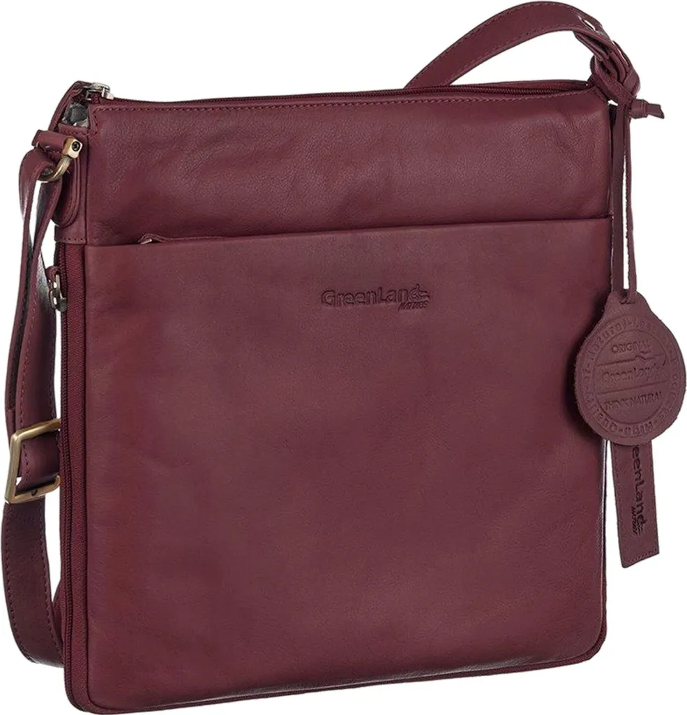 Borsa Crossbody GreenLand Nature Bordeaux - Elegante Organizer in Pelle