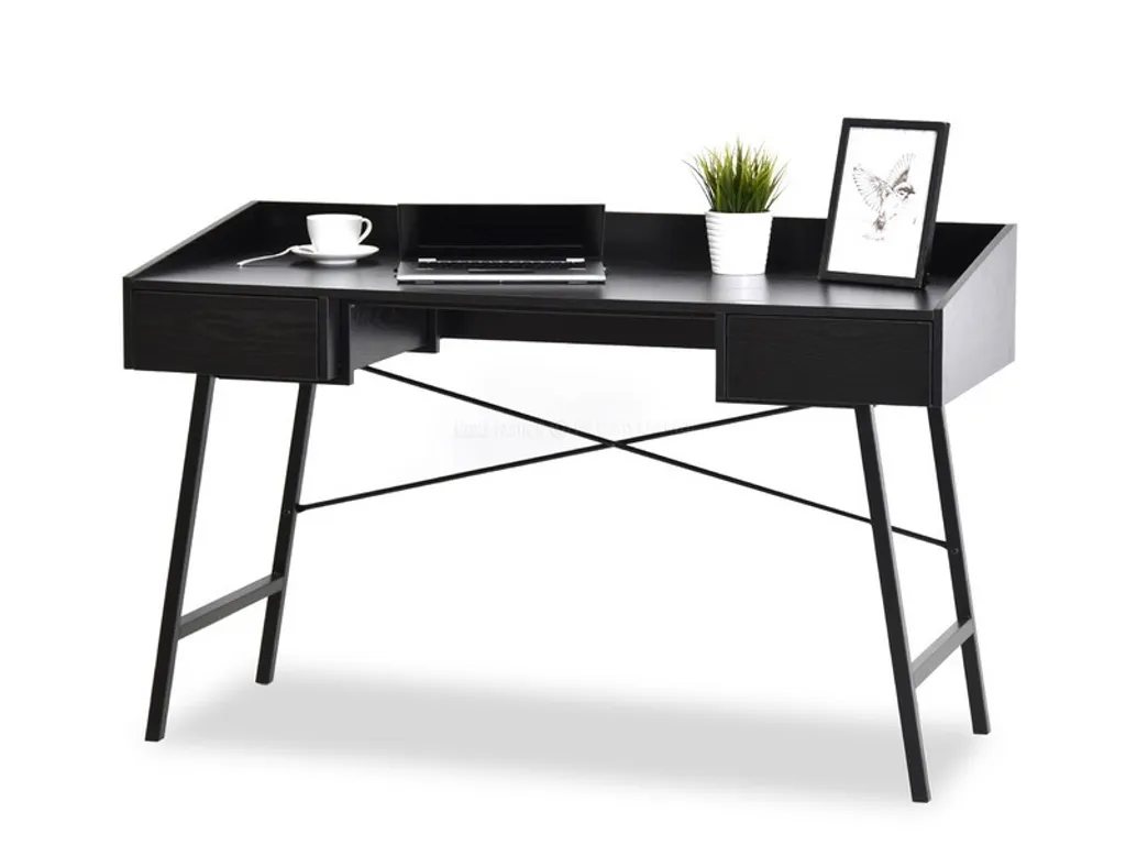 Bureau DERYN noir compact : gagnez de la place sans sacrifier le style